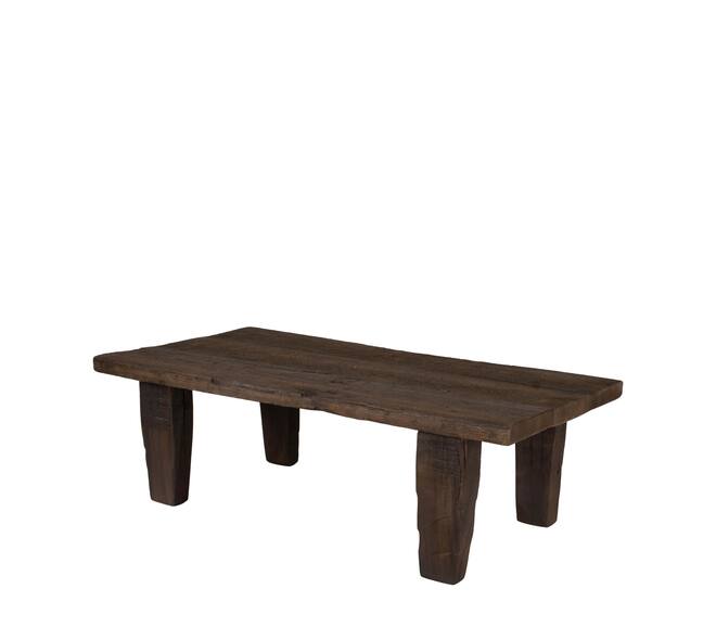 Side table rectangular reclaimed wood vintage 78x39x25cm