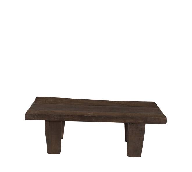Side table rectangular reclaimed wood vintage 58x29x19cm - Brown