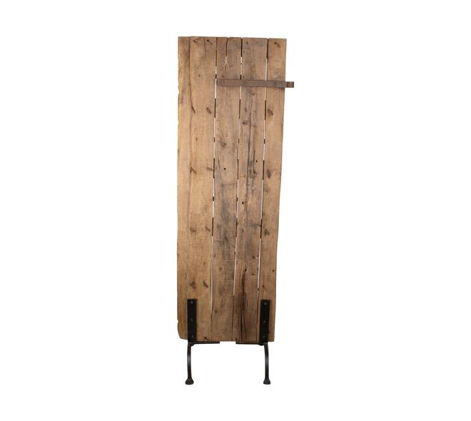 Door rectangular reclaimed wood vintage 42x47x190cm - Cream