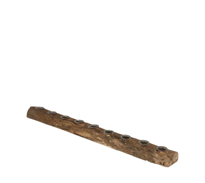 Dinnercandle holder reclaimed wood vintage 58x4x3cm