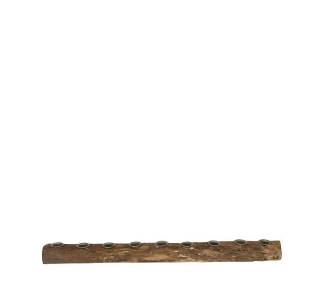 Dinnercandle holder reclaimed wood vintage 58x4x3cm