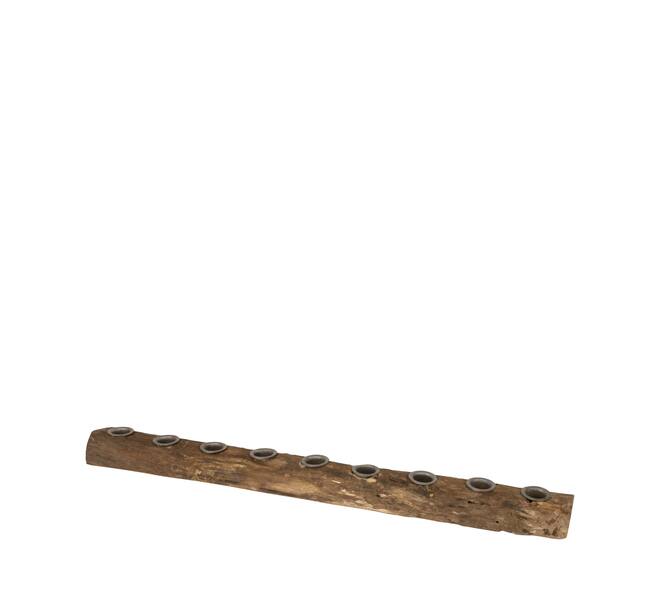 Dinnercandle holder reclaimed wood vintage 58x4x3cm