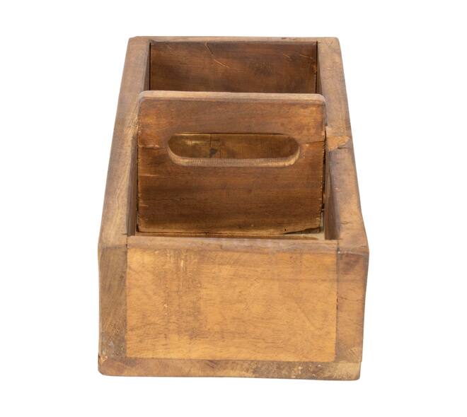 Tray reclaimed wood 37x14x9.5cm - Brown