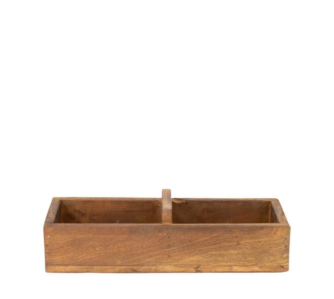 Tray reclaimed wood 37x14x9.5cm - Brown