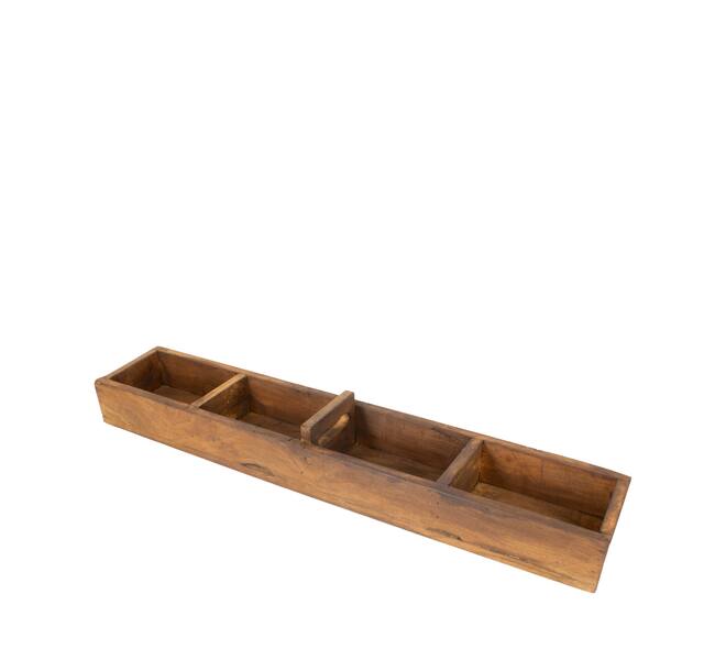 Tray reclaimed wood 76x14x9.5cm
