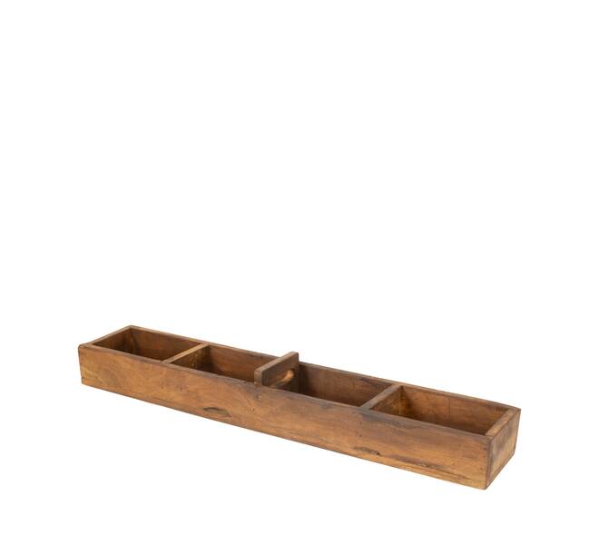Tray reclaimed wood 76x14x9.5cm