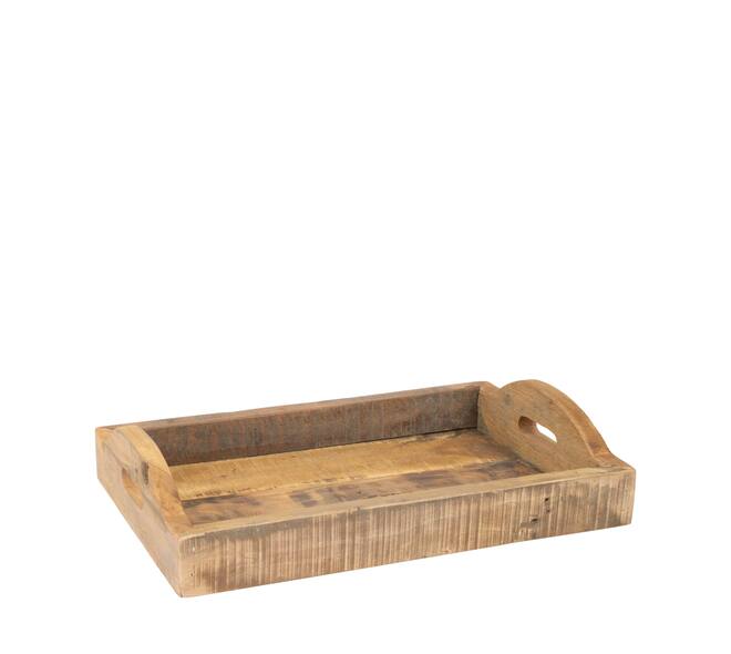 Tray reclaimed wood vintage 47x31x6cm S2 - Natural