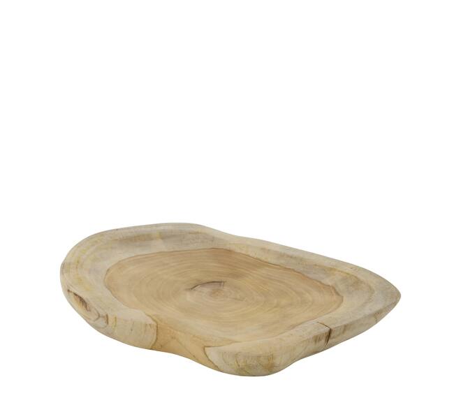 Tray organic teak wood 28x18x2.5cm - Natural