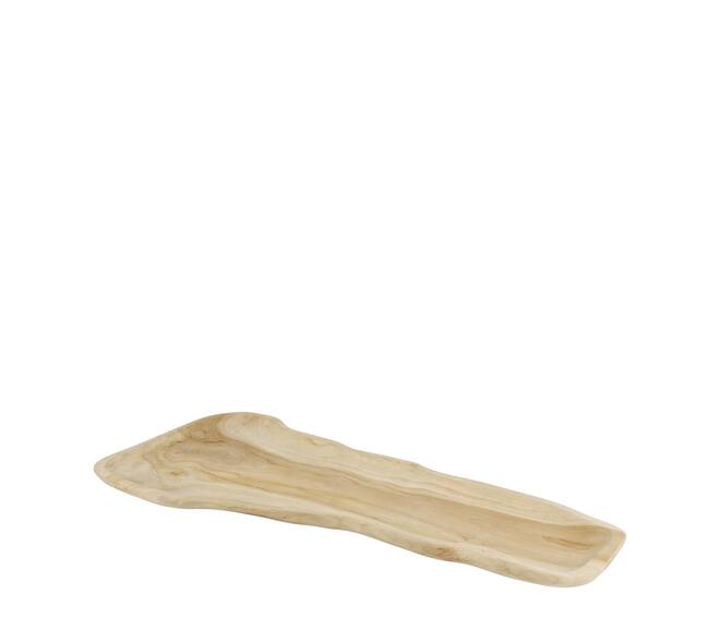 Tray organic teak wood 58x28x2.5cm - Natural