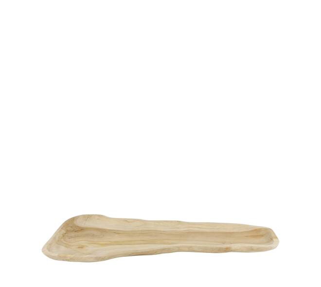 Tray organic teak wood 58x28x2.5cm - Natural