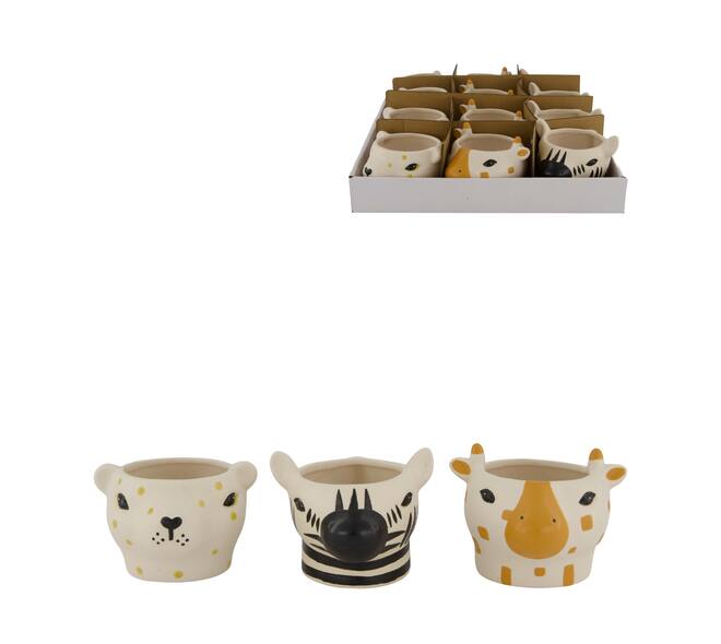 Planter animal in display ceramic 10x10x7.5cm A/3