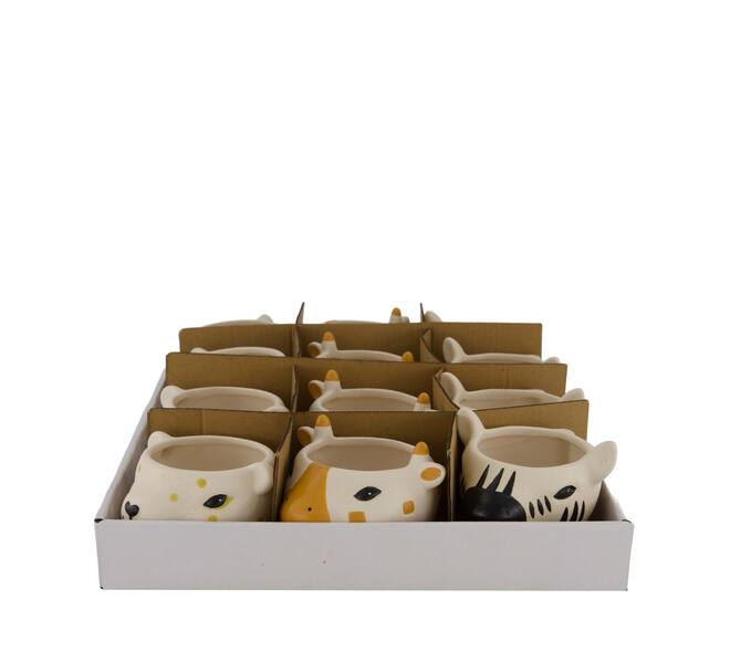 Planter animal in display ceramic 10x10x7.5cm A/3