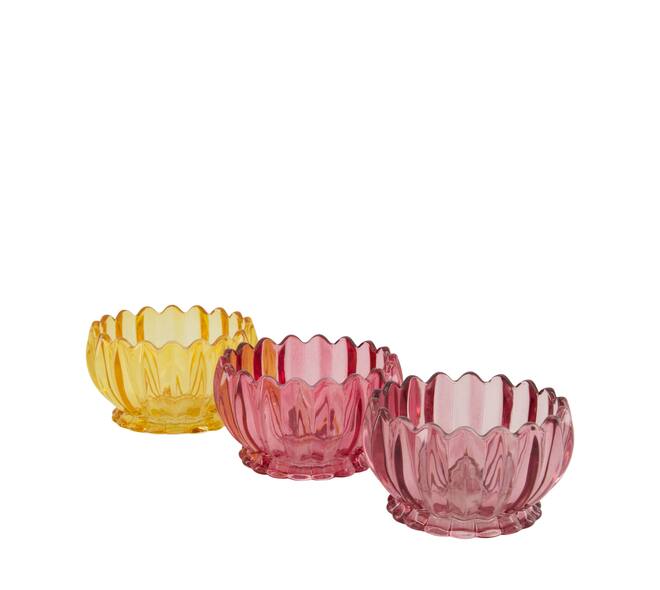 Tealight holder glass 10.6x10.6x6.2cm C/3