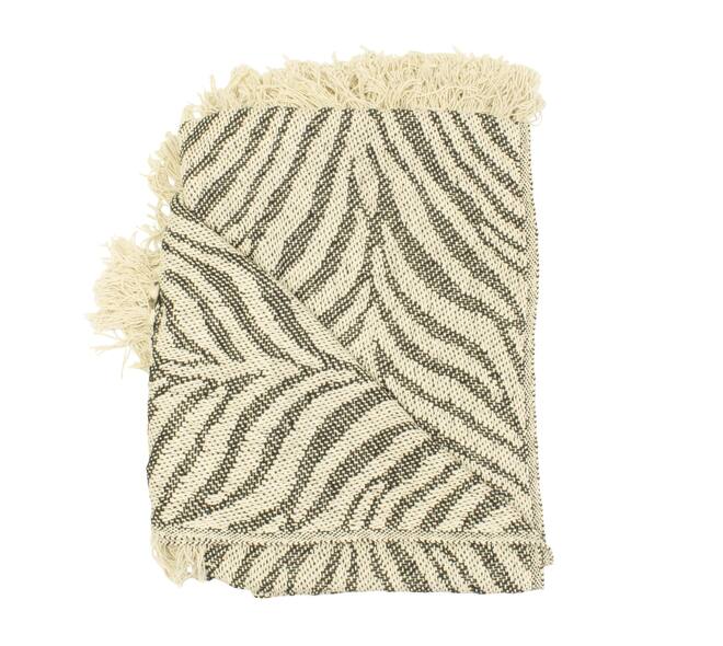 Plaid animal print cotton 150x125x2cm