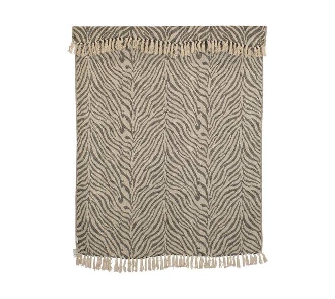 Plaid animal print cotton 150x125x2cm