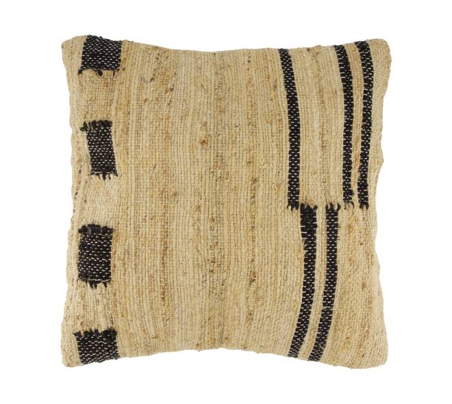 Cushion jute 45x45x8cm - Natural