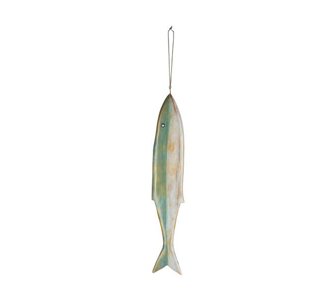 Fish albizia wood with hanger 78x2x14cm