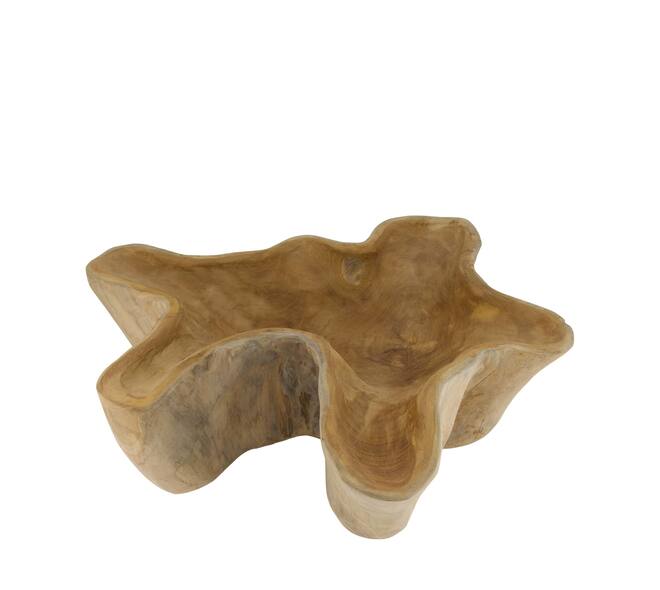 Bowl teak wood 60x58x15cm