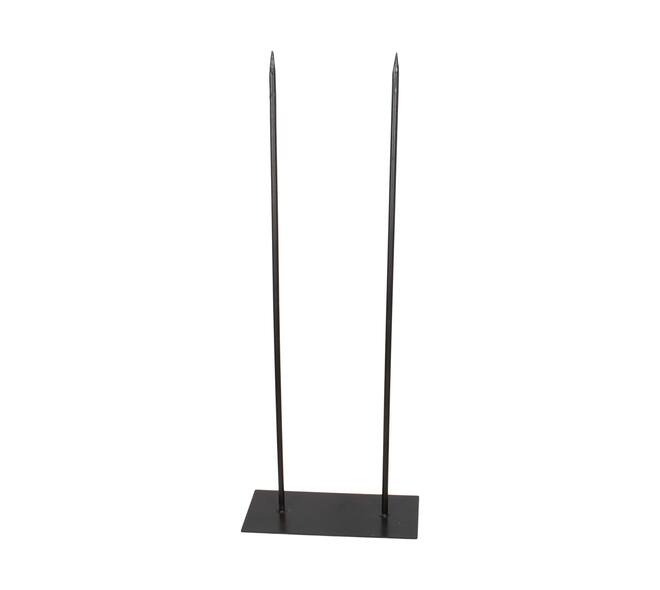 Stand rectangular iron 45x20x118cm - Black