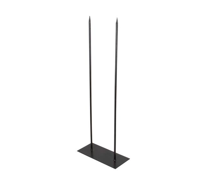 Stand rectangular iron 45x20x118cm - Black