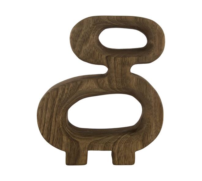 Statue paulownia wood 26x6x31cm - Brown