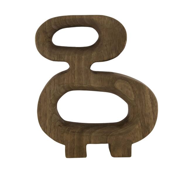 Statue paulownia wood 26x6x31cm - Brown