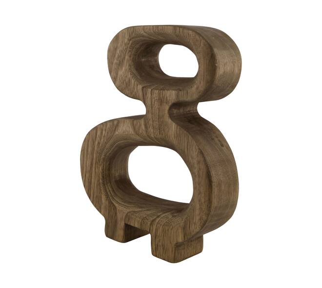 Statue paulownia wood 26x6x31cm - Brown