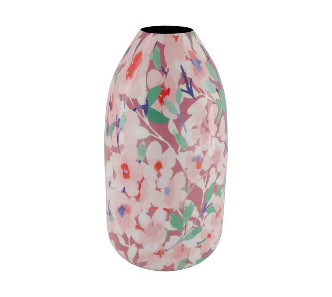 Bottle flowers metal 15.5x15.5x30.5cm
