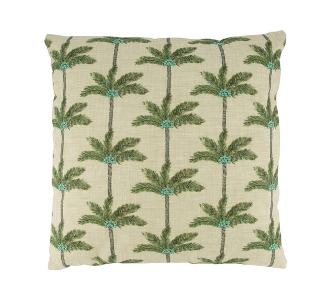 Cushion palm tree cotton 45x45x8cm - Green