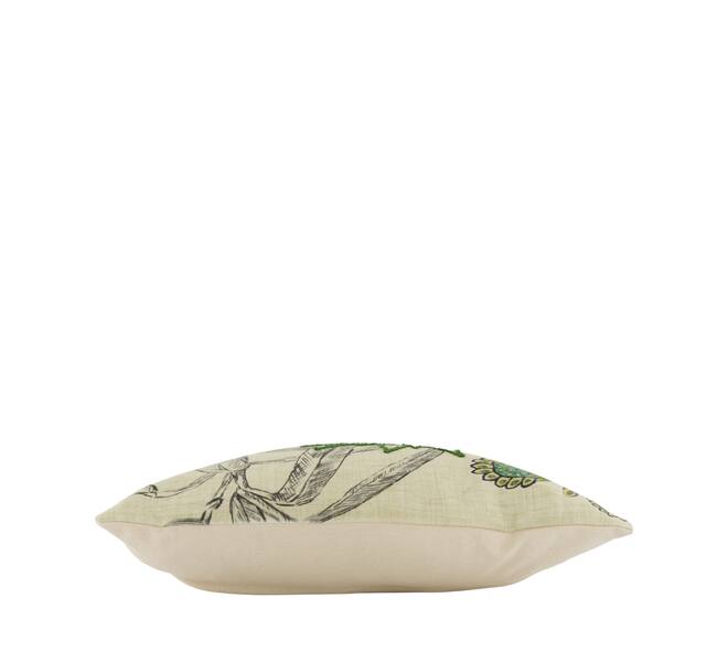 Cushion botanic print cotton 45x45x8cm