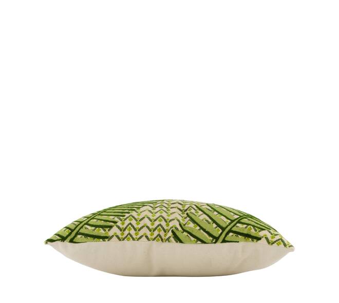 Cushion leaf print cotton 45x45x8cm