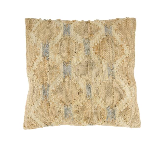 Cushion jute 45x45x8cm - Natural