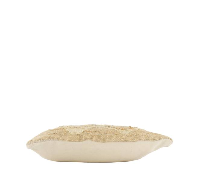 Cushion jute 45x45x8cm - Natural