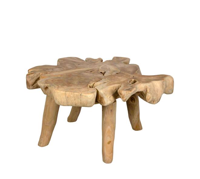 Side table teak wood 90x90x48cm - Natural