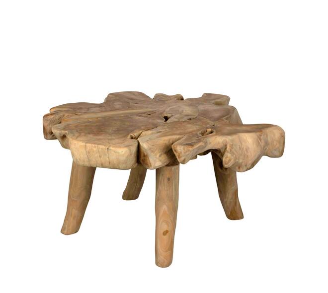 Side table teak wood 90x90x48cm - Natural