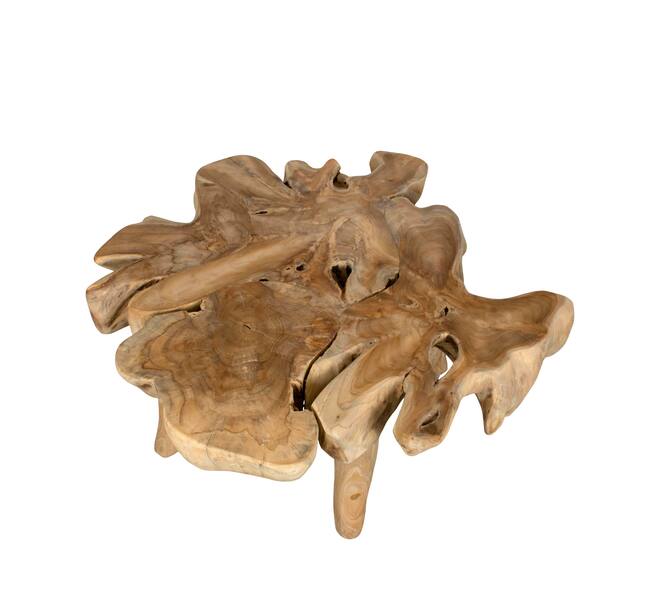 Side table teak wood 90x90x48cm - Natural