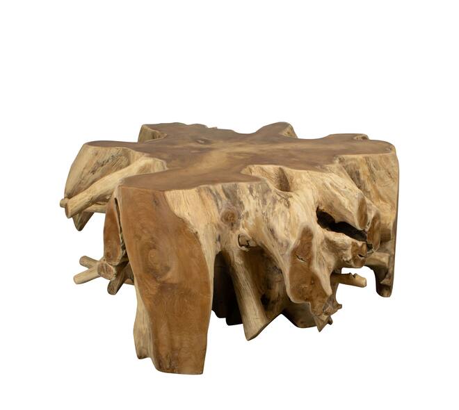 Side table teak wood 100x100x48cm