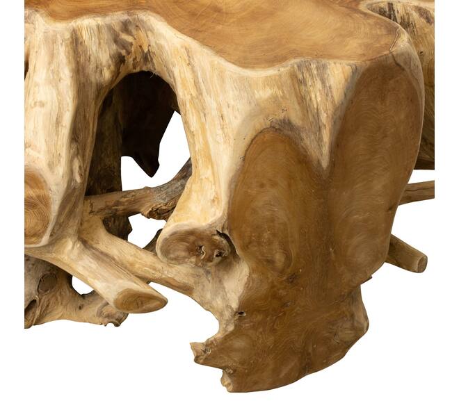 Side table teak wood 100x100x48cm