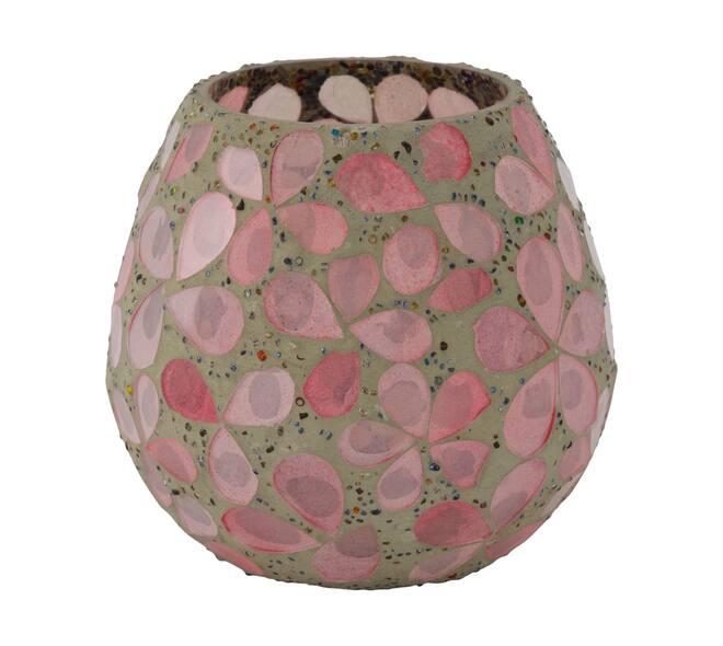 Tealight holder glass 11x11x9cm