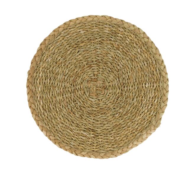 Placemat round seagrass 37x37x0.5cm - Natural