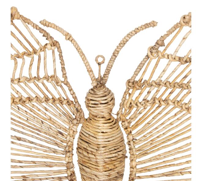 Wall art butterfly banana leaf 65x19x101cm - Natural