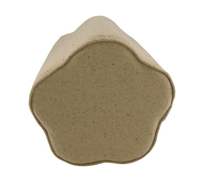 Pouf flower fabric 38x38x48cm - Cream
