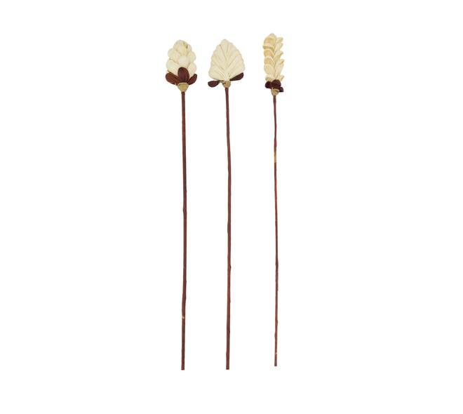 Flower corn on stick 6x7x78cm  - Natural
