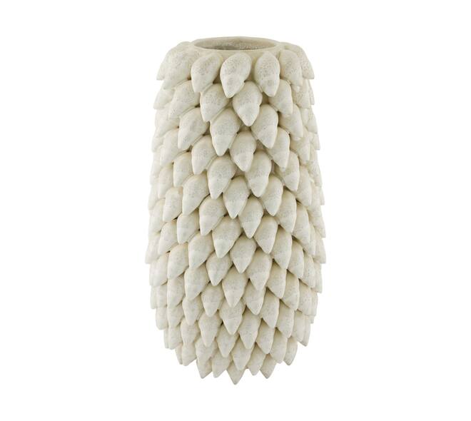 Vase ceramic with shells 23x23x42cm