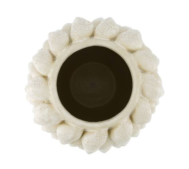 Vase ceramic with shells 23x23x42cm