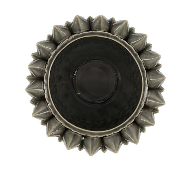 Planter ceramic 28x28x24cm - Grey