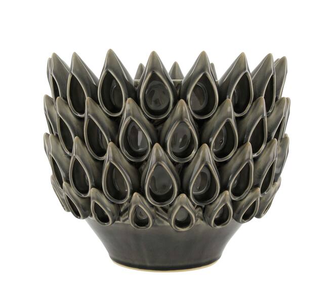 Planter ceramic 28x28x24cm - Grey