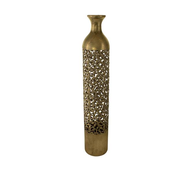 Bottle round metal 13.5x13.5x75.5cm