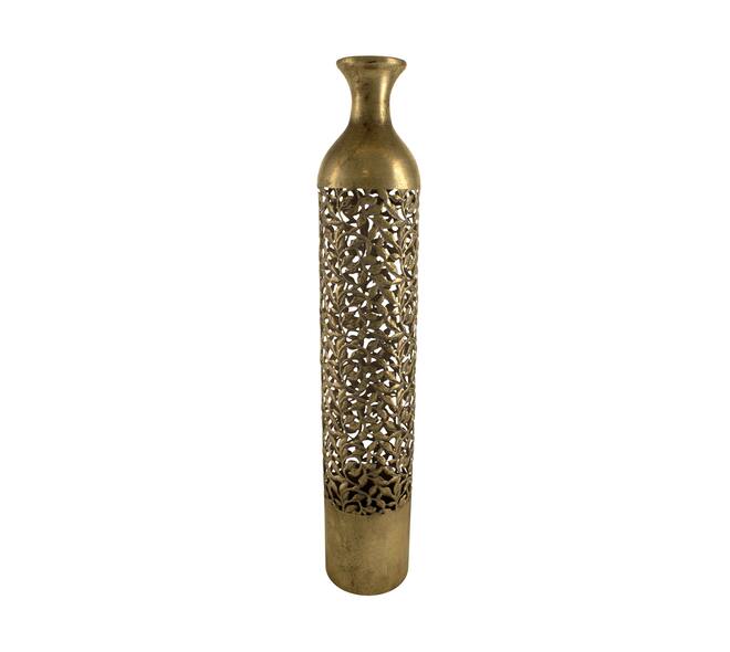 Bottle round metal 13.5x13.5x75.5cm