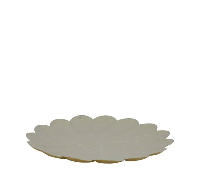 Tray round metal 28x28x2cm
